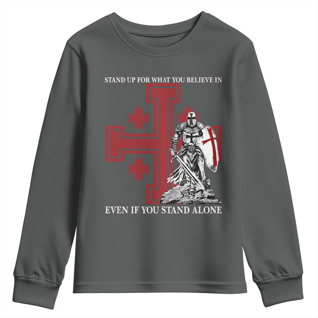 Catholic Knight Templar Crusader Cross Youth Sweatshirt Kingdom Of Jerusalem