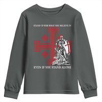 Catholic Knight Templar Crusader Cross Youth Sweatshirt Kingdom Of Jerusalem