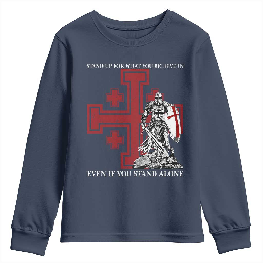 Catholic Knight Templar Crusader Cross Youth Sweatshirt Kingdom Of Jerusalem