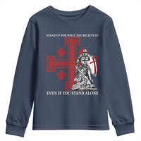 Catholic Knight Templar Crusader Cross Youth Sweatshirt Kingdom Of Jerusalem