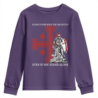 Catholic Knight Templar Crusader Cross Youth Sweatshirt Kingdom Of Jerusalem
