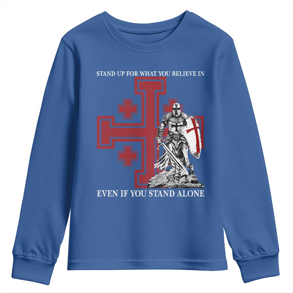 Catholic Knight Templar Crusader Cross Youth Sweatshirt Kingdom Of Jerusalem