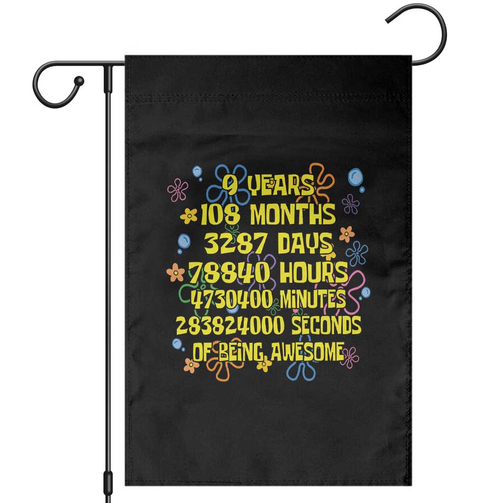 9th Birthday Gifts Garden Flag Flowers Girl Son Boy 9yr 9 Year Old Bday