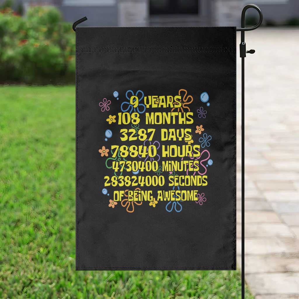 9th Birthday Gifts Garden Flag Flowers Girl Son Boy 9yr 9 Year Old Bday