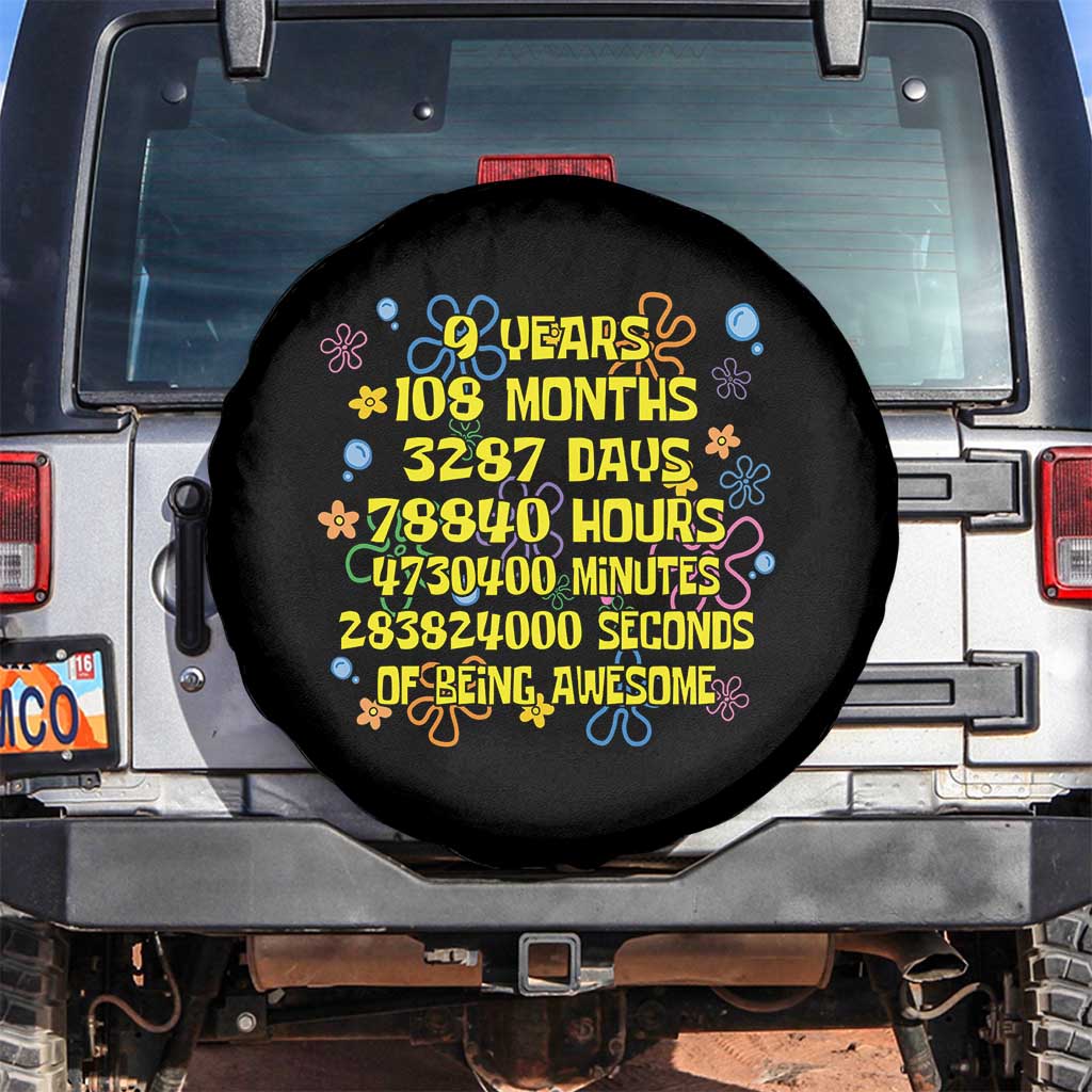 9th Birthday Gifts Spare Tire Cover Flowers Girl Son Boy 9yr 9 Year Old Bday