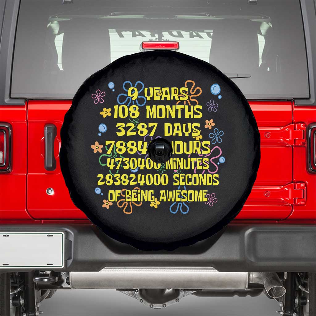 9th Birthday Gifts Spare Tire Cover Flowers Girl Son Boy 9yr 9 Year Old Bday