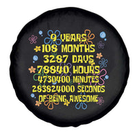 9th Birthday Gifts Spare Tire Cover Flowers Girl Son Boy 9yr 9 Year Old Bday