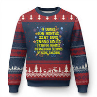 9th Birthday Gifts Ugly Christmas Sweater Flowers Girl Son Boy 9yr 9 Year Old Bday