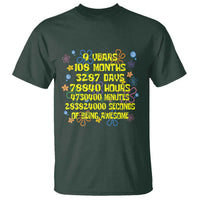 9th Birthday Gifts T Shirt Flowers Girl Son Boy 9yr 9 Year Old Bday