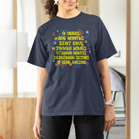 9th Birthday Gifts T Shirt For Women Flowers Girl Son Boy 9yr 9 Year Old Bday