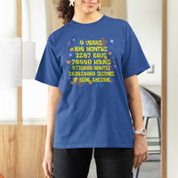 9th Birthday Gifts T Shirt For Women Flowers Girl Son Boy 9yr 9 Year Old Bday