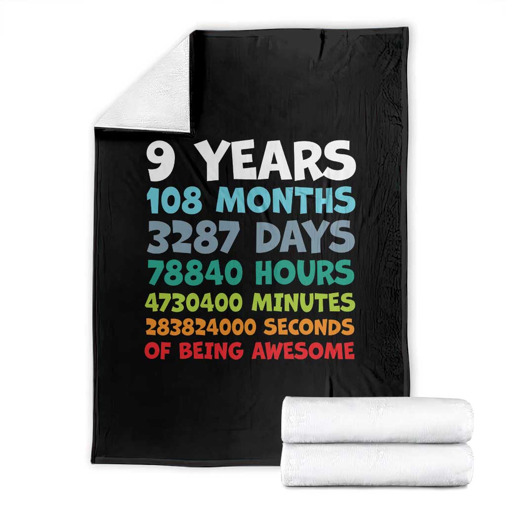 9 Year Old Bday Throw Blanket Son Boy 9yr 9th Birthday Gifts