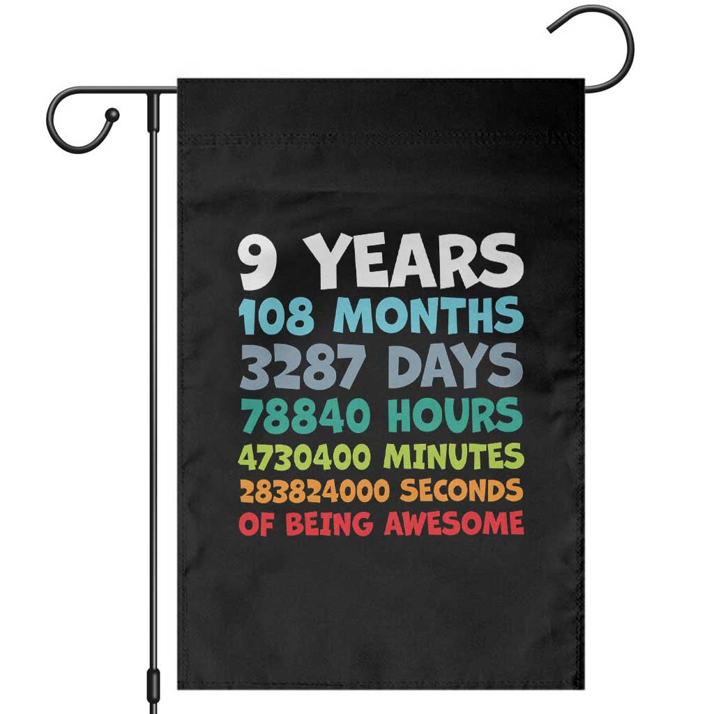 9 Year Old Bday Garden Flag Son Boy 9yr 9th Birthday Gifts
