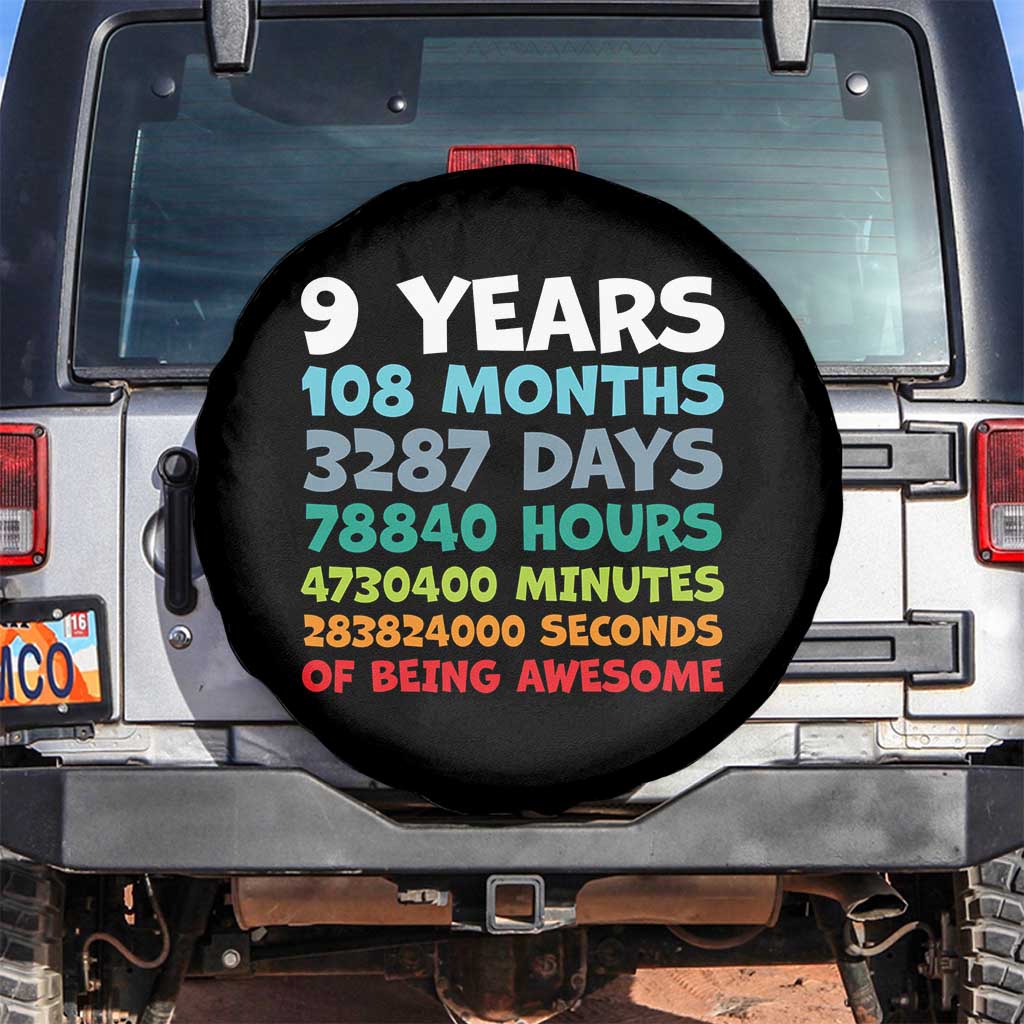 9 Year Old Bday Spare Tire Cover Son Boy 9yr 9th Birthday Gifts