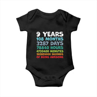 9 Year Old Bday Baby Onesie Son Boy 9yr 9th Birthday Gifts