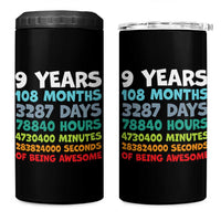 9 Year Old Bday 4 in 1 Can Cooler Tumbler Son Boy 9yr 9th Birthday Gifts