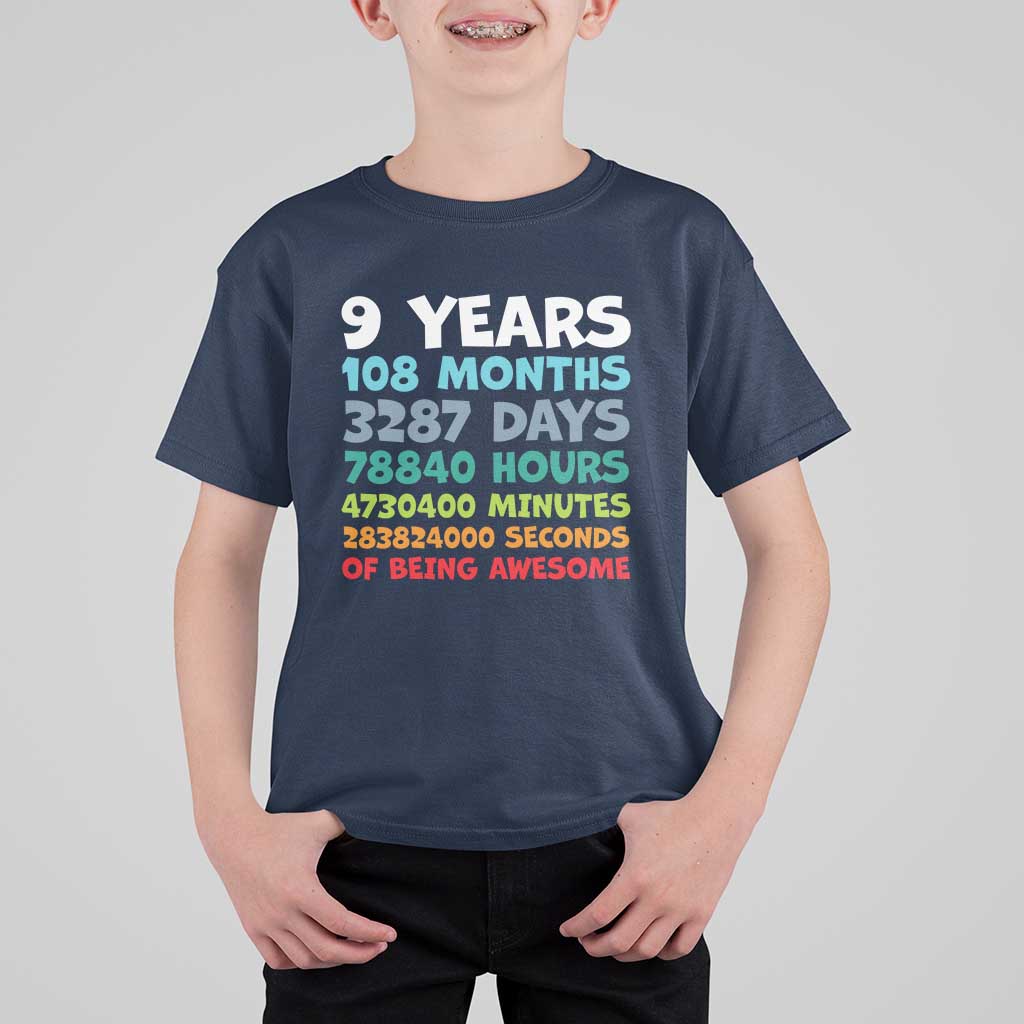 9 Year Old Bday T Shirt For Kid Son Boy 9yr 9th Birthday Gifts