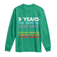 9 Year Old Bday Long Sleeve Shirt Son Boy 9yr 9th Birthday Gifts