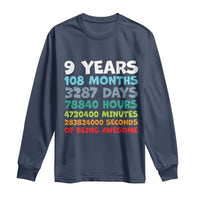 9 Year Old Bday Long Sleeve Shirt Son Boy 9yr 9th Birthday Gifts