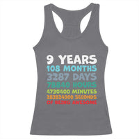 9 Year Old Bday Racerback Tank Top Son Boy 9yr 9th Birthday Gifts