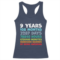 9 Year Old Bday Racerback Tank Top Son Boy 9yr 9th Birthday Gifts