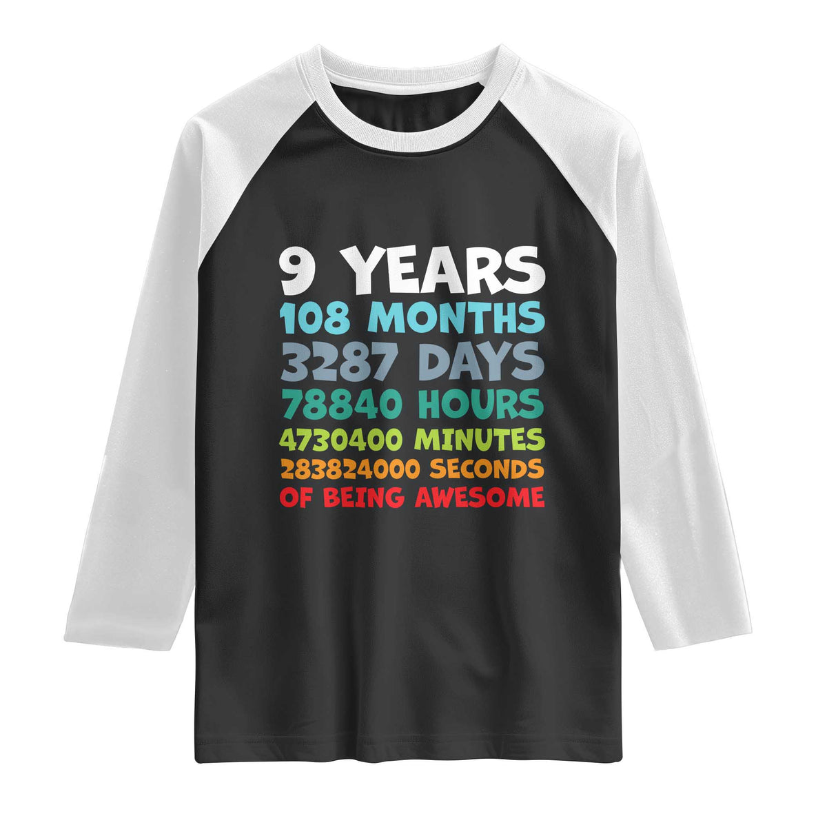 9 Year Old Bday Raglan Shirt Son Boy 9yr 9th Birthday Gifts