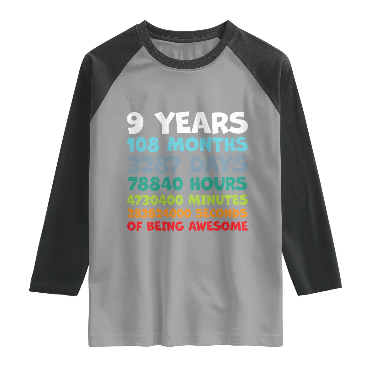 9 Year Old Bday Raglan Shirt Son Boy 9yr 9th Birthday Gifts