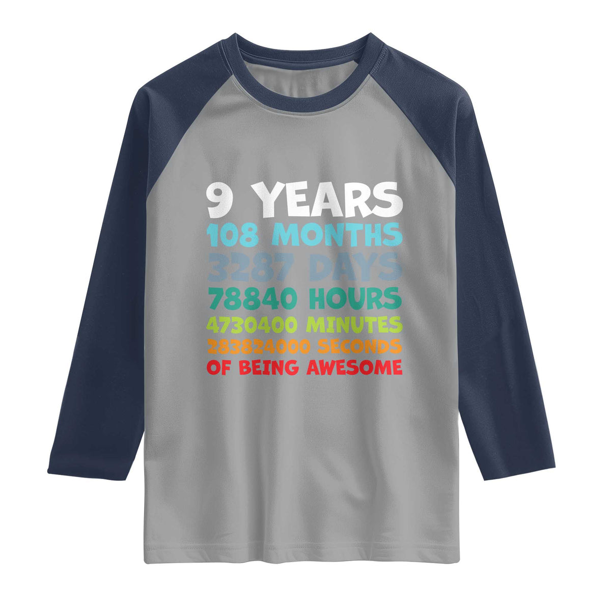 9 Year Old Bday Raglan Shirt Son Boy 9yr 9th Birthday Gifts