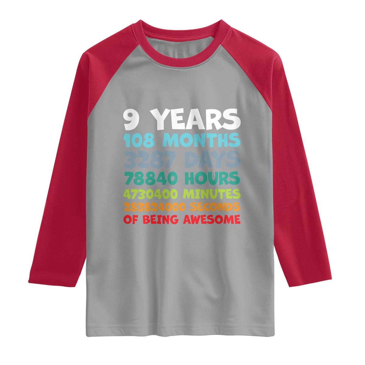 9 Year Old Bday Raglan Shirt Son Boy 9yr 9th Birthday Gifts