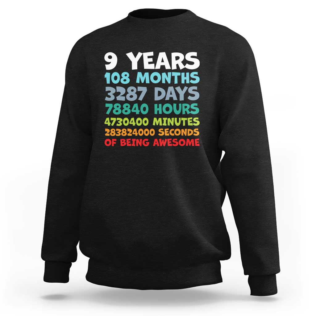 9 Year Old Bday Sweatshirt Son Boy 9yr 9th Birthday Gifts