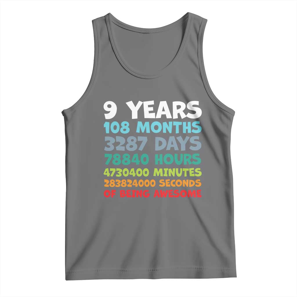 9 Year Old Bday Tank Top Son Boy 9yr 9th Birthday Gifts