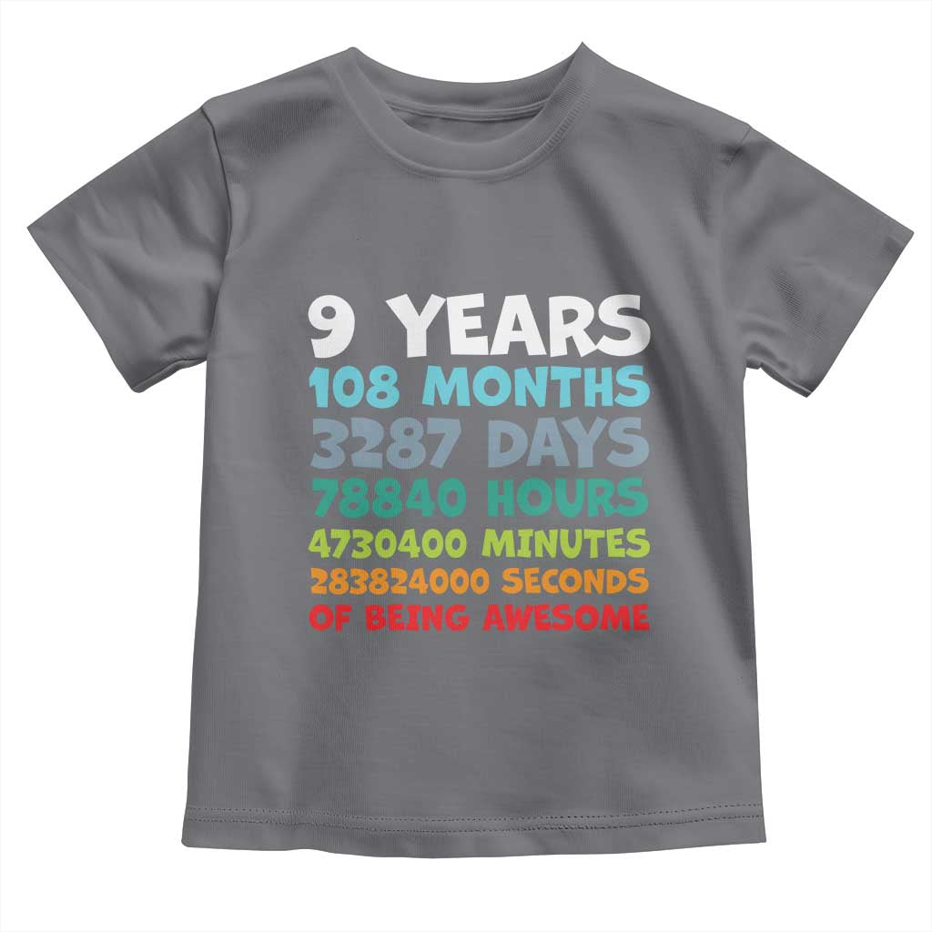 9 Year Old Bday Toddler T Shirt Son Boy 9yr 9th Birthday Gifts