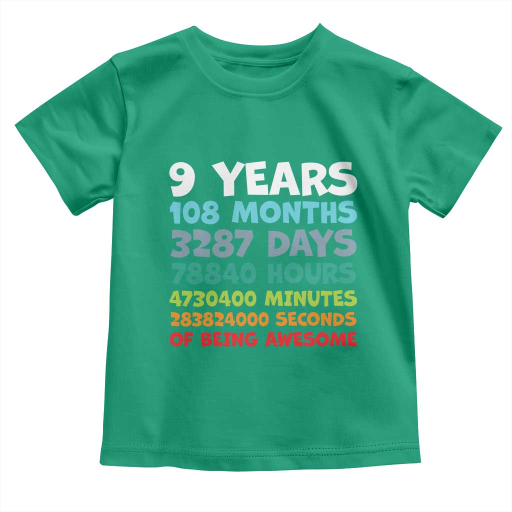9 Year Old Bday Toddler T Shirt Son Boy 9yr 9th Birthday Gifts