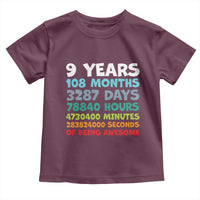 9 Year Old Bday Toddler T Shirt Son Boy 9yr 9th Birthday Gifts
