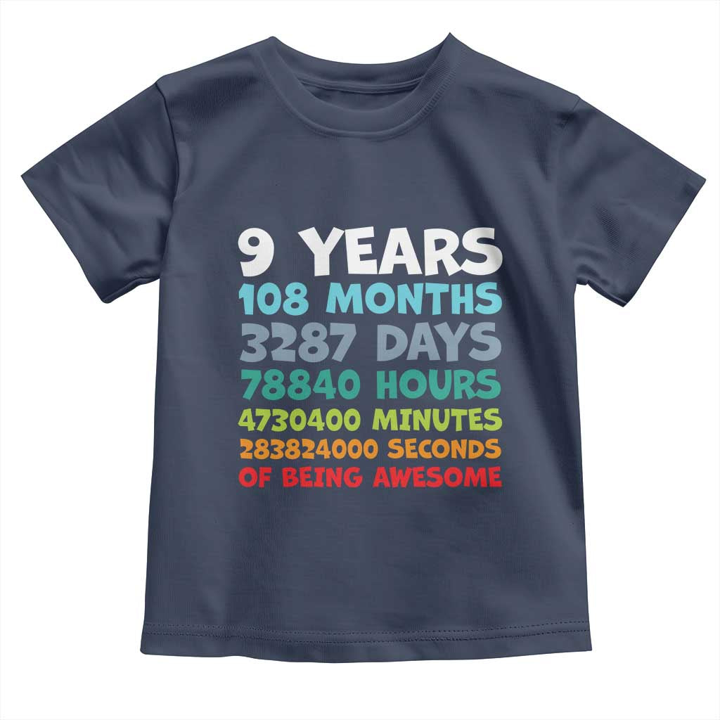 9 Year Old Bday Toddler T Shirt Son Boy 9yr 9th Birthday Gifts