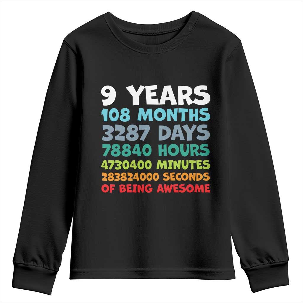 9 Year Old Bday Youth Sweatshirt Son Boy 9yr 9th Birthday Gifts