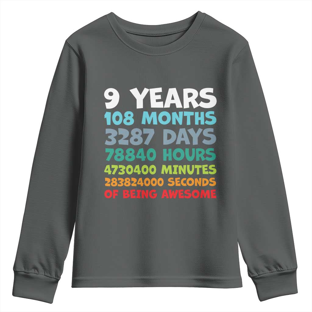 9 Year Old Bday Youth Sweatshirt Son Boy 9yr 9th Birthday Gifts