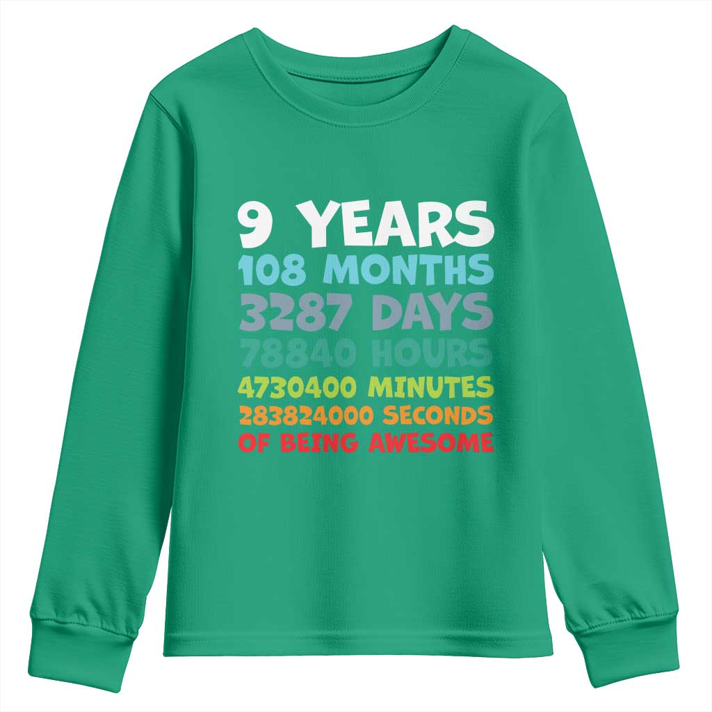 9 Year Old Bday Youth Sweatshirt Son Boy 9yr 9th Birthday Gifts