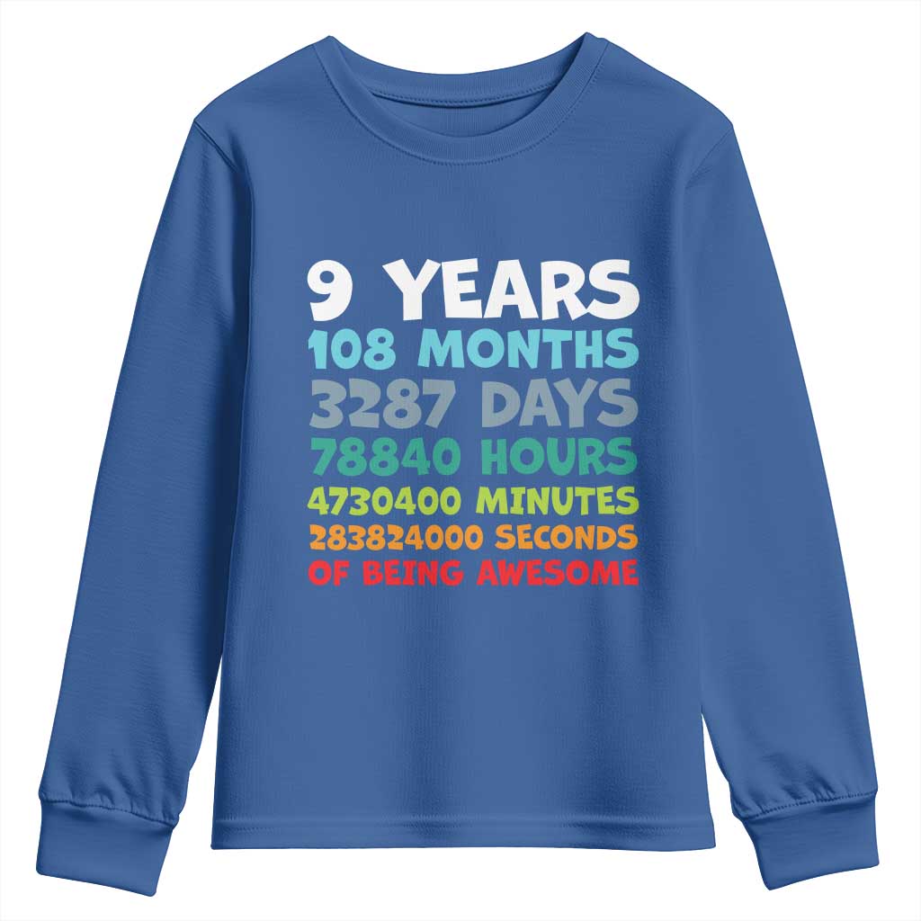 9 Year Old Bday Youth Sweatshirt Son Boy 9yr 9th Birthday Gifts