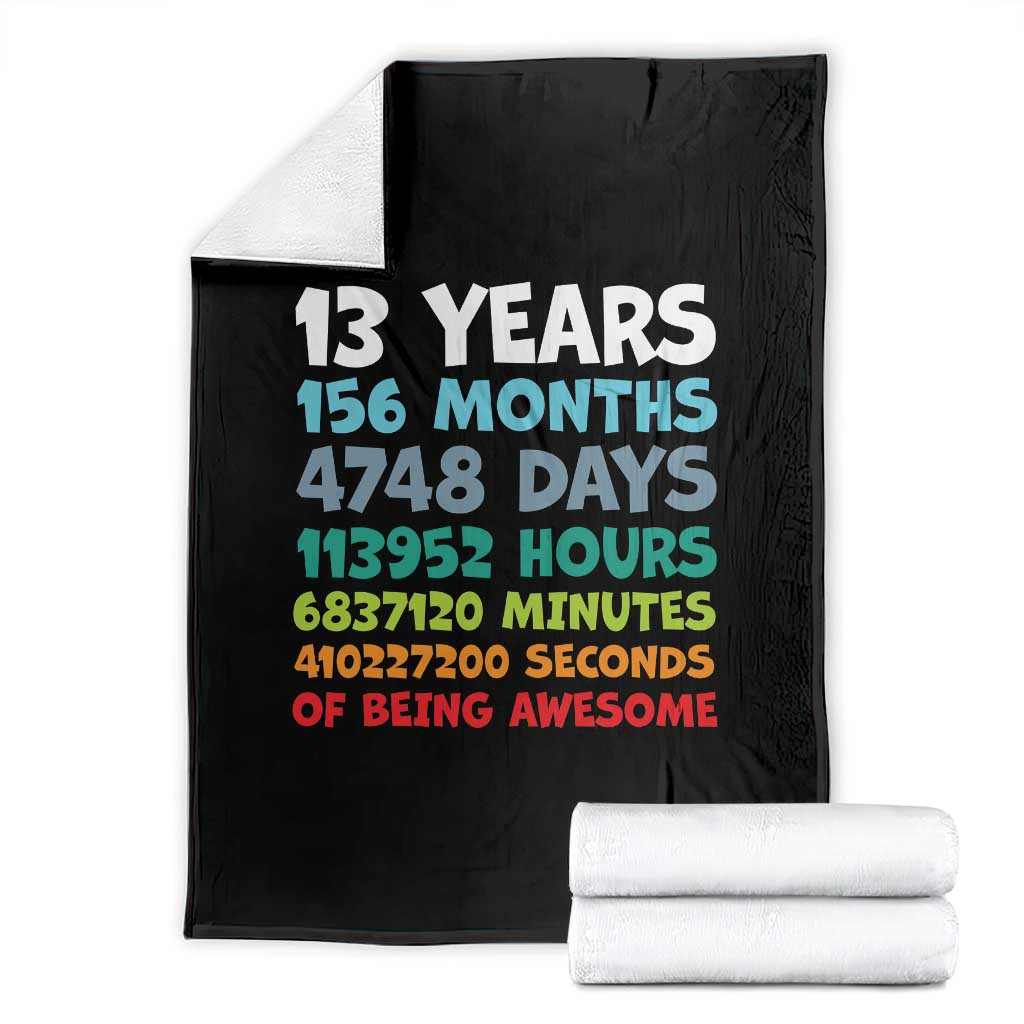 13th Birthday Throw Blanket 13 Year Old Bday Gifts Son Boy 13yr