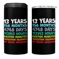 13th Birthday 4 in 1 Can Cooler Tumbler 13 Year Old Bday Gifts Son Boy 13yr