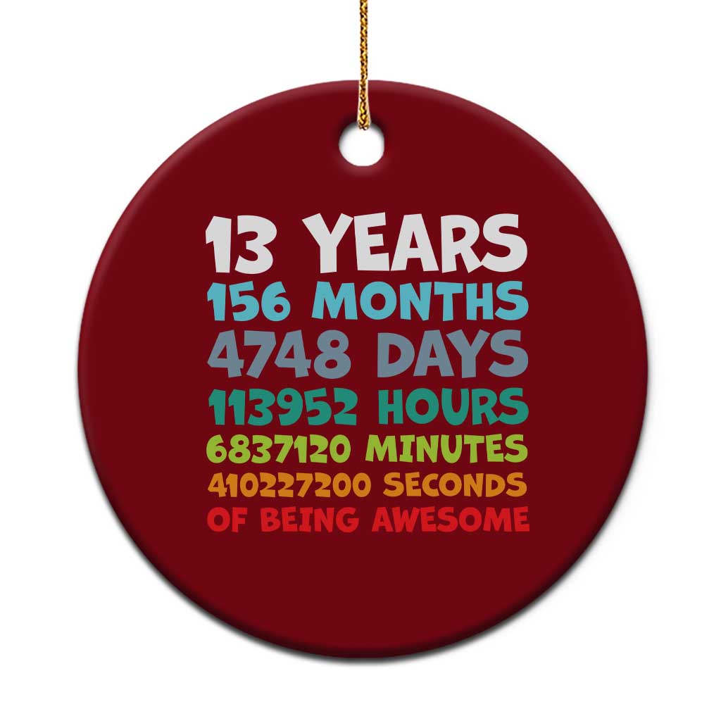 13th Birthday Ceramic Ornament 13 Year Old Bday Gifts Son Boy 13yr