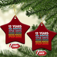 13th Birthday Ceramic Ornament 13 Year Old Bday Gifts Son Boy 13yr