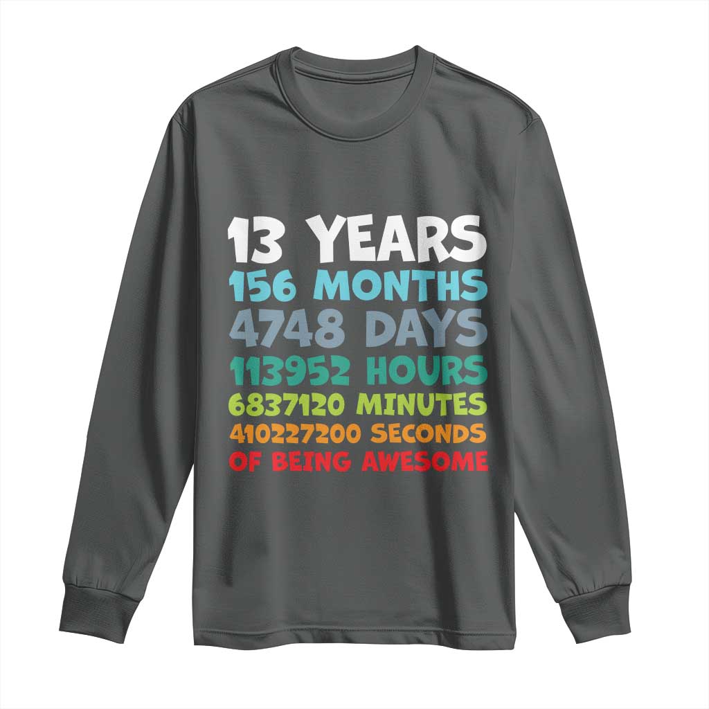 13th Birthday Long Sleeve Shirt 13 Year Old Bday Gifts Son Boy 13yr