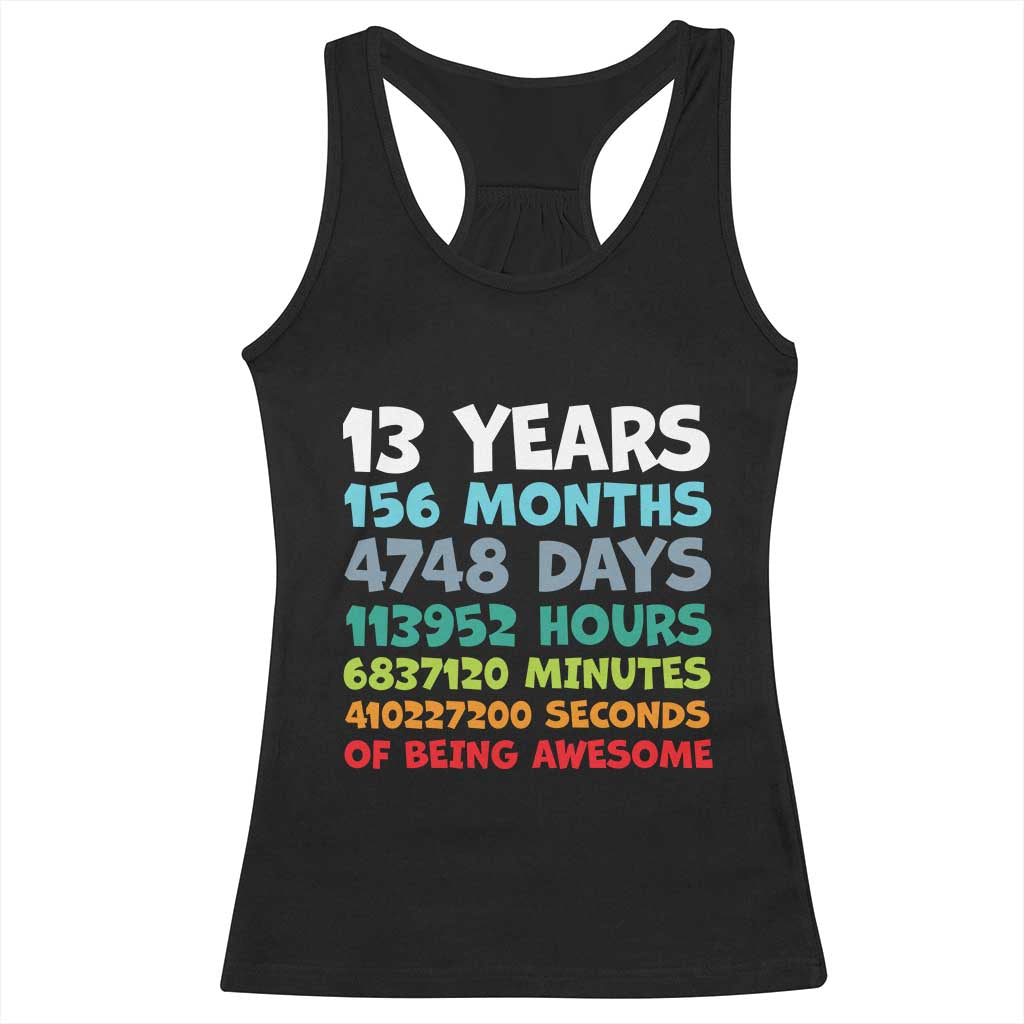 13th Birthday Racerback Tank Top 13 Year Old Bday Gifts Son Boy 13yr