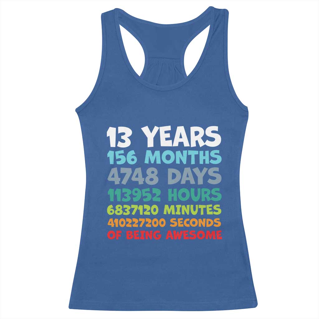 13th Birthday Racerback Tank Top 13 Year Old Bday Gifts Son Boy 13yr