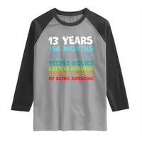 13th Birthday Raglan Shirt 13 Year Old Bday Gifts Son Boy 13yr