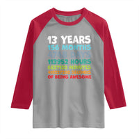 13th Birthday Raglan Shirt 13 Year Old Bday Gifts Son Boy 13yr