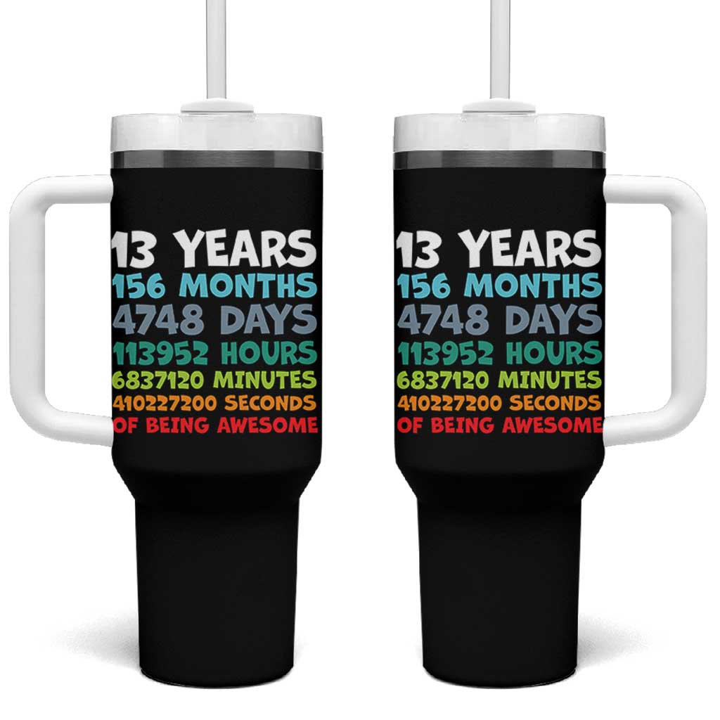 13th Birthday Tumbler With Handle 13 Year Old Bday Gifts Son Boy 13yr