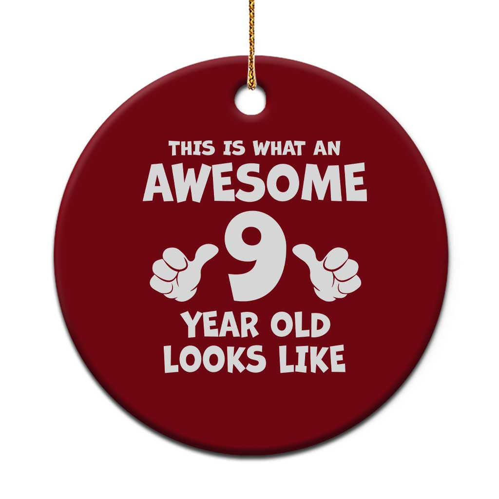 9th Birthday Gifts Ceramic Ornament Awesome 9 Year Old Bday Son Boy Girl 9yr